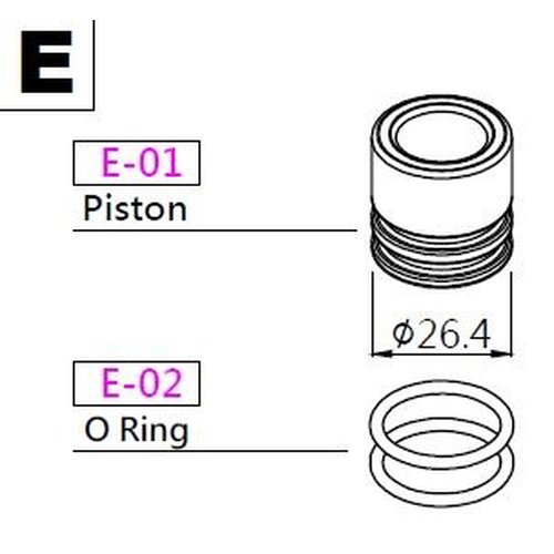 K-Sport brake piston sealing ring for 26.4 mm brake pistons (O-ring) [from 2011]